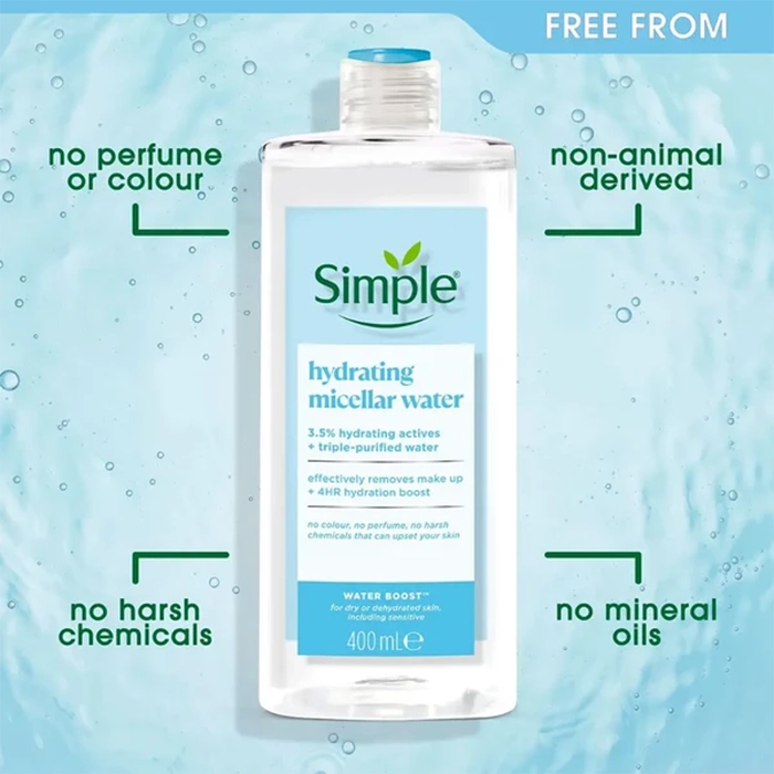 پاک کننده آرایش Simple Water Boost Cleansing Micellar Water
