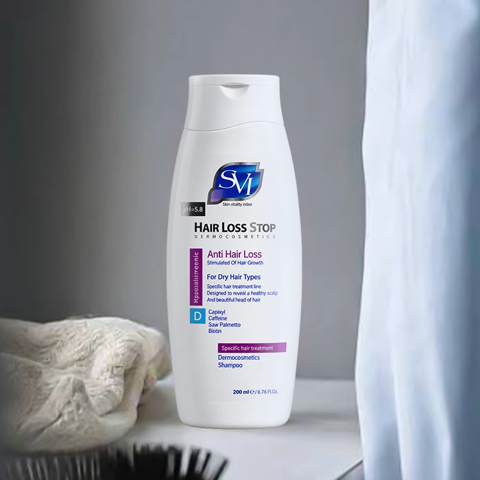 شامپو ضد ریزش موی خشک اس وی آی Hair Loss Stop