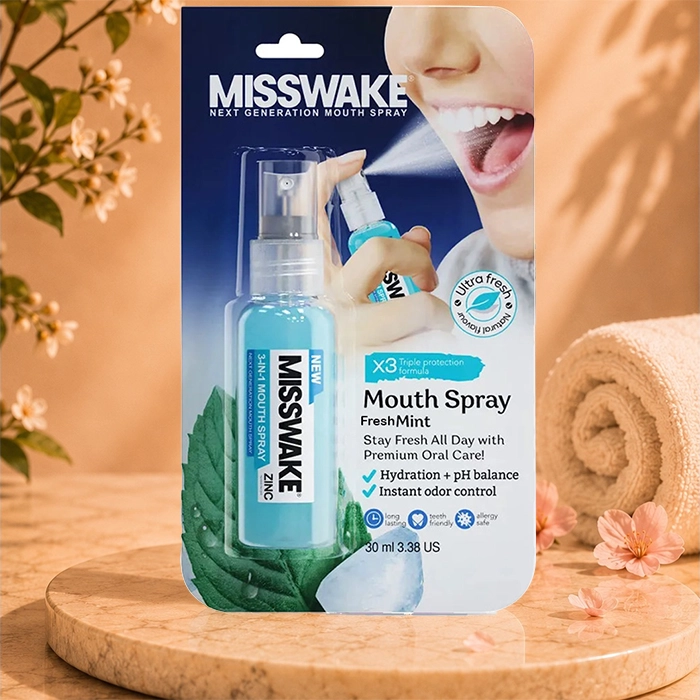 اسپری دهان Misswake Mint Mouth Spray حاوی فلوراید و پروپولیس